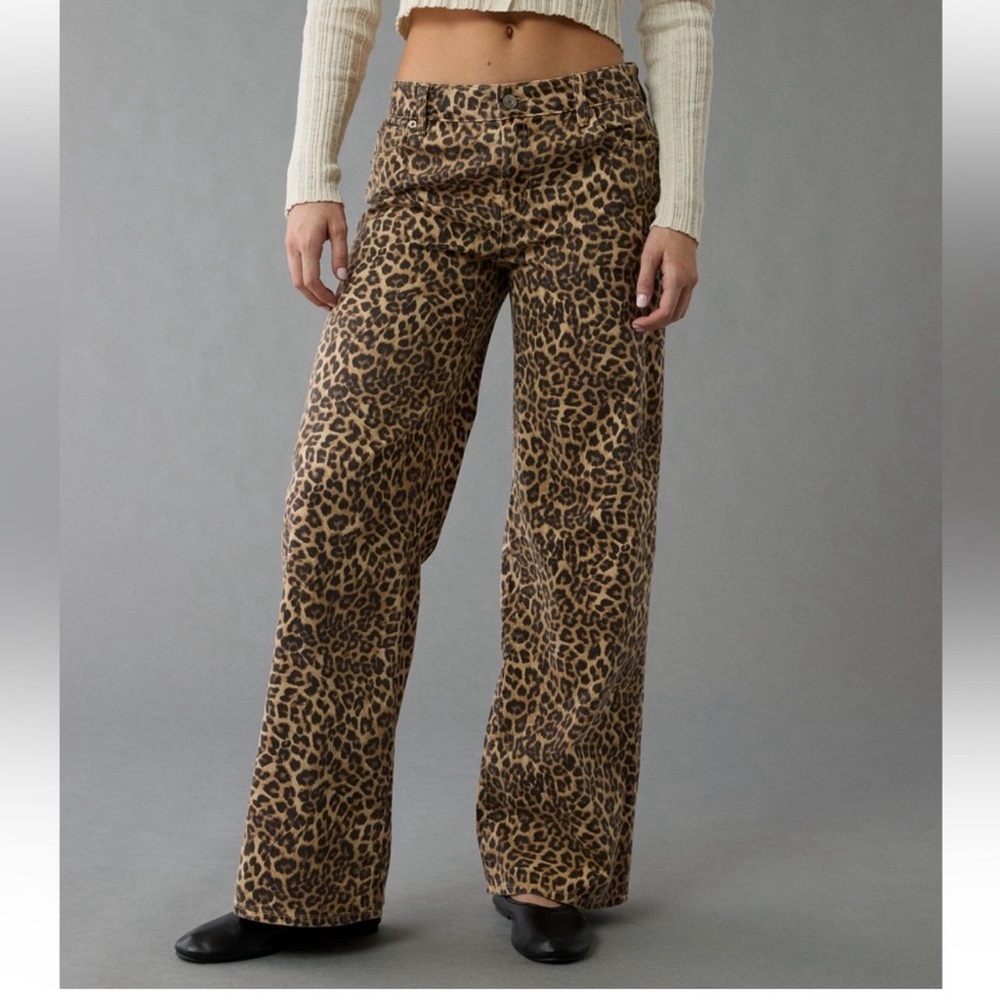 American Eagle Leopard Print Jeans
